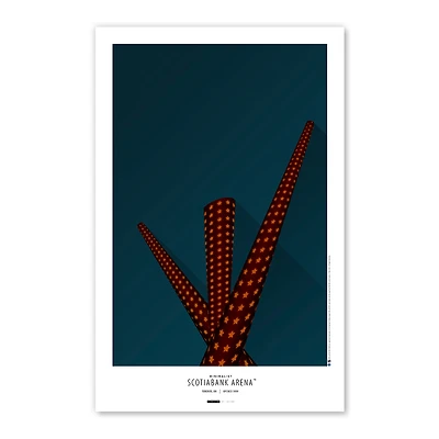 Toronto Maple Leafs Scotiabank Arena 11'' x 17'' Minimalist Stadium Poster Art Print