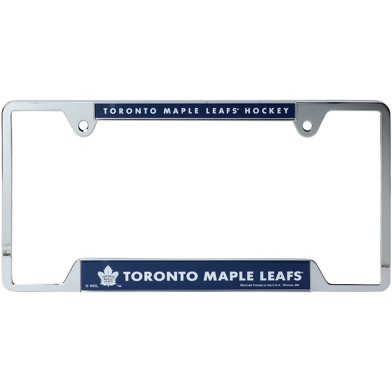 Cadre de plaque d'immatriculation en métal WinCraft des Maple Leafs de Toronto