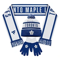 Unisex Fanatics Toronto Maple Leafs Scarf, Glove & Knit Combo Pack