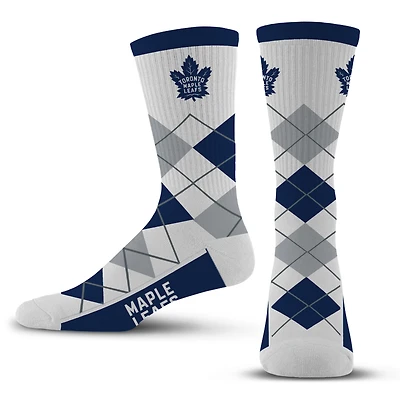 Unisex For Bare Feet Toronto Maple Leafs Argyle Fyre Crew Socks