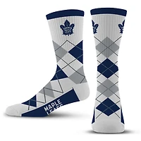 Unisex For Bare Feet Toronto Maple Leafs Argyle Fyre Crew Socks
