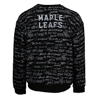 Sweat-shirt unisexe Mitchell & Ness noir des Maple Leafs de Toronto surdimensionné avec mots significatifs