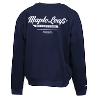 Sweat-shirt unisexe Mitchell & Ness bleu marine Toronto Maple Leafs Swag surdimensionné