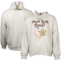 Sweat à capuche unisexe Mitchell & Ness couleur avoine Toronto Maple Leafs Love Affair