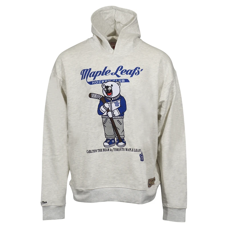 Unisex Mitchell & Ness Oatmeal Toronto Maple Leafs Oversized Swag Pullover Hoodie