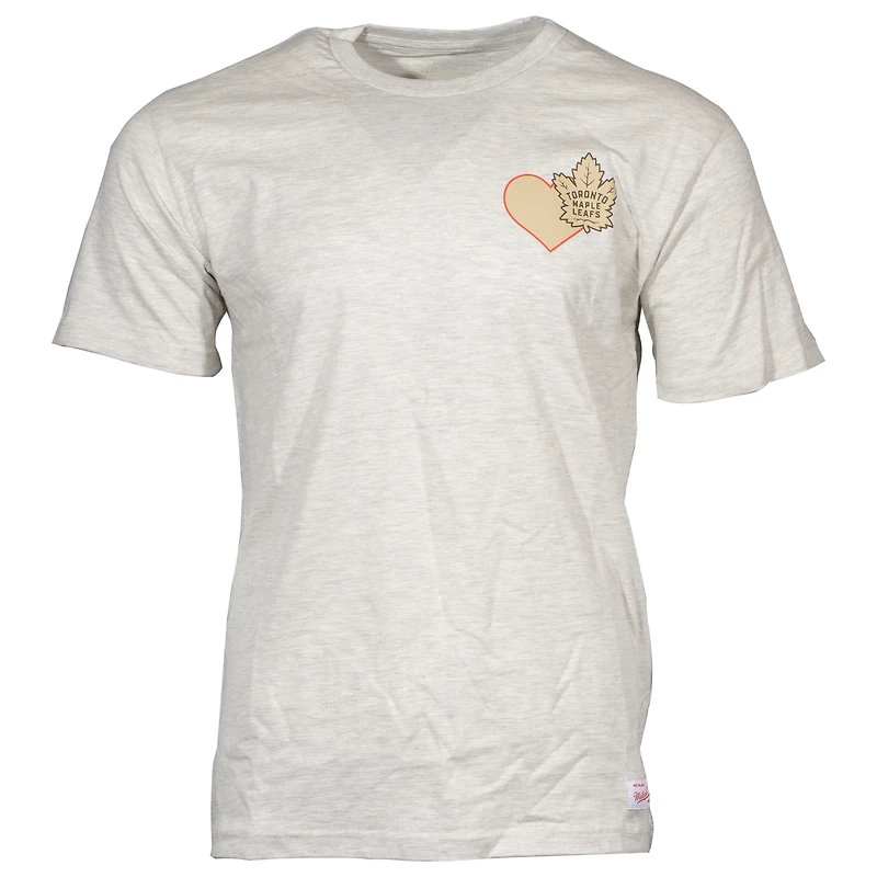 T-shirt unisexe Mitchell & Ness couleur avoine Toronto Maple Leafs « Tough Love »