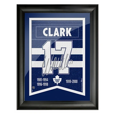 Wendel Clark Toronto Maple Leafs 12'' x 16'' Framed Replica Signature Alumni - Banner