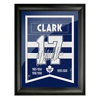 Wendel Clark Toronto Maple Leafs 12'' x 16'' Framed Replica Signature Alumni - Banner
