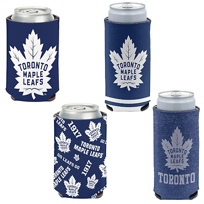 WinCraft Maple Leafs de Toronto mince et 12 oz. Ensemble de 4 refroidisseurs de canettes