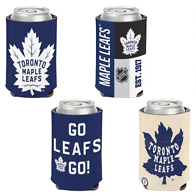 WinCraft Maple Leafs de Toronto, paquet de 4, 12 oz. Ensemble refroidisseur de canettes