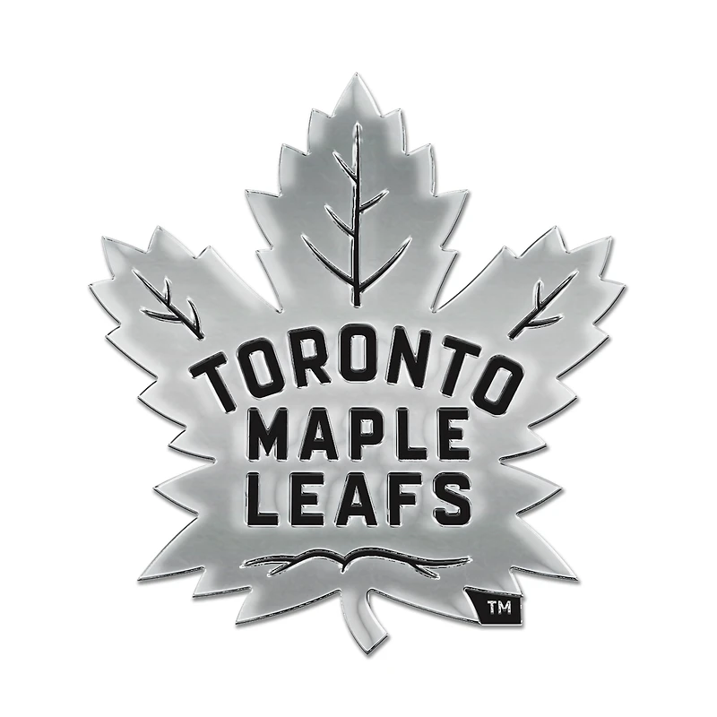 Emblème chromé pour voiture WinCraft des Maple Leafs de Toronto