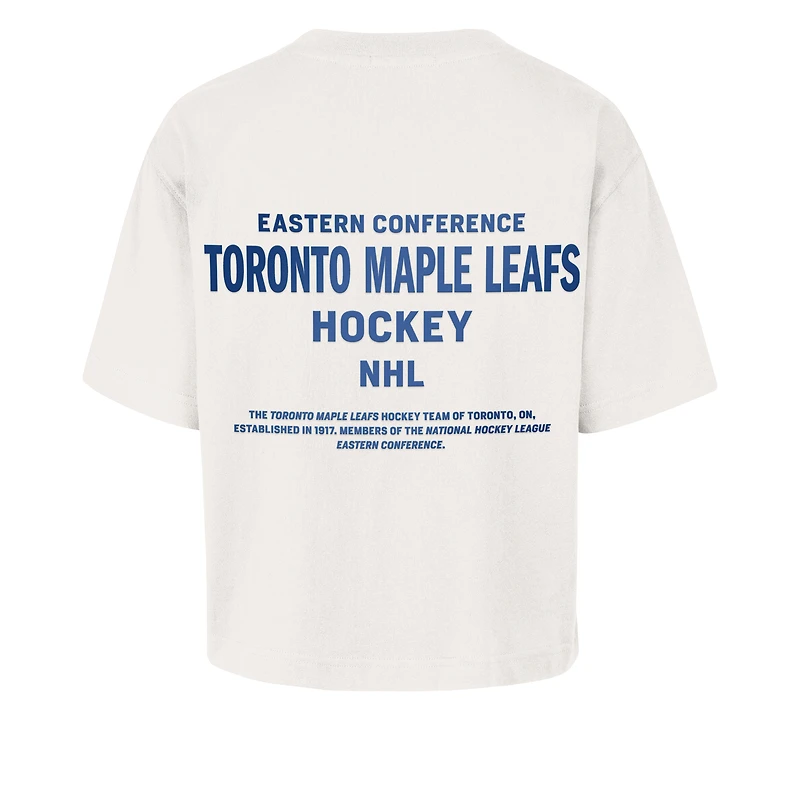 Women's '47  Sand Toronto Maple Leafs Leon Foundation City Cropped T-Shirt