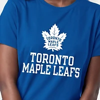 T-shirt Champion Blue Toronto Maple Leafs pour femmes avec logo Lockup