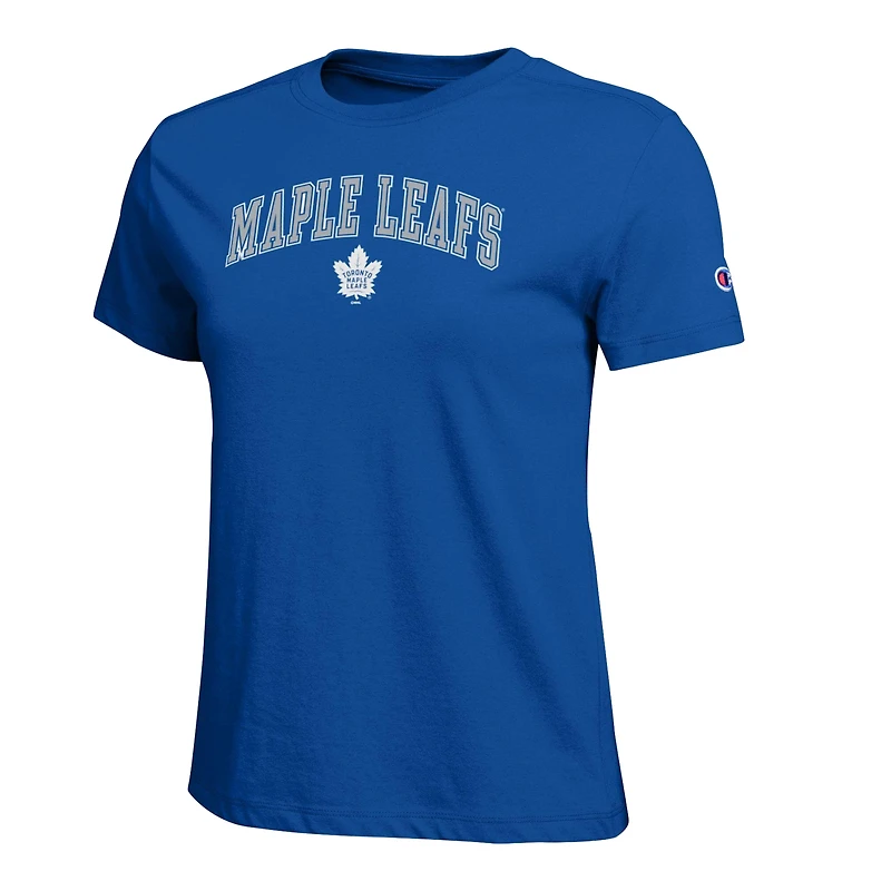 T-shirt féminin Champion Royal Toronto Maple Leafs avec logo de la mascotte Arch
