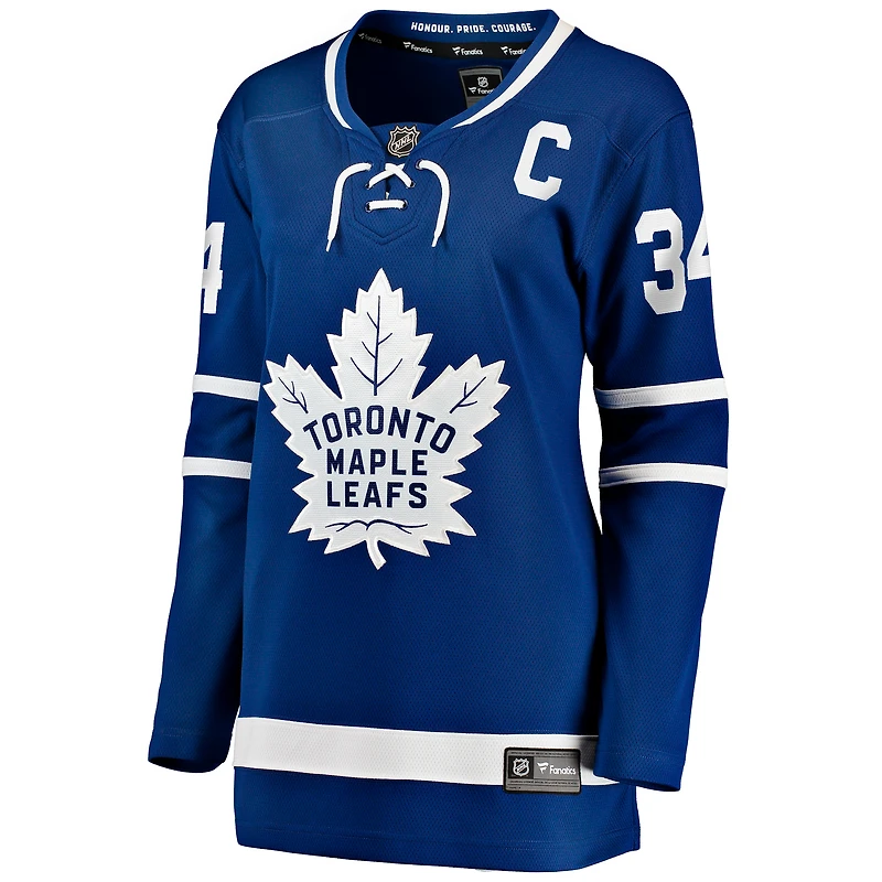 Women's Fanatics Auston Matthews Blue Toronto Maple Leafs Captain Patch Home Breakaway Player Jersey
