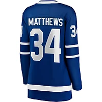 Women's Fanatics Auston Matthews Blue Toronto Maple Leafs Captain Patch Home Breakaway Player Jersey