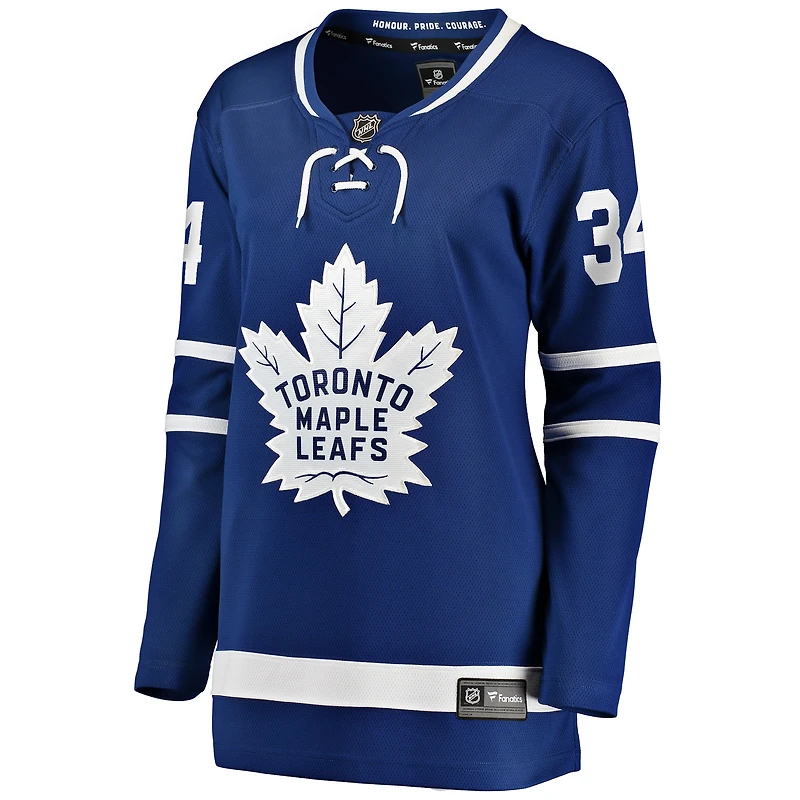 Maillot Breakaway à domicile des Maple Leafs de Toronto Fanatics Auston Matthews pour femmes, bleu