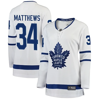Women's Fanatics Auston Matthews White Toronto Maple Leafs Away Breakaway Jersey