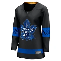 Fanatics pour femmes noirs Maple Leafs de Toronto - Maillot vierge réversible Alternate Premier Breakaway