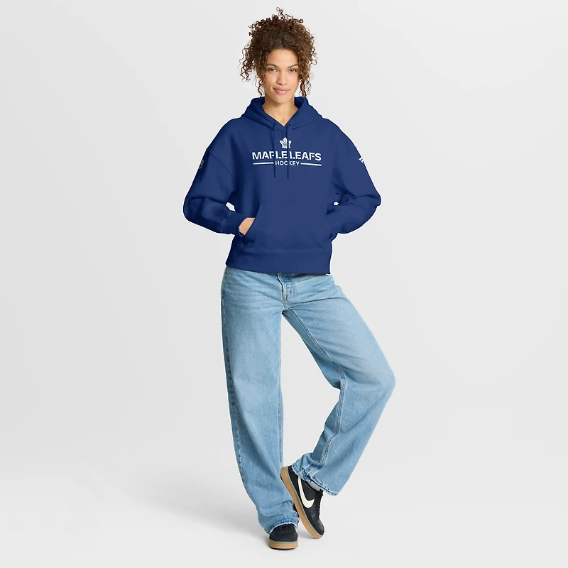 Women's Fanatics Blue Toronto Maple Leafs Authentic Pro Primary Pullover Hoodie