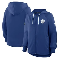 Women's Fanatics Blue Toronto Maple Leafs Authentic Pro Rink Raglan Full-Zip Hoodie