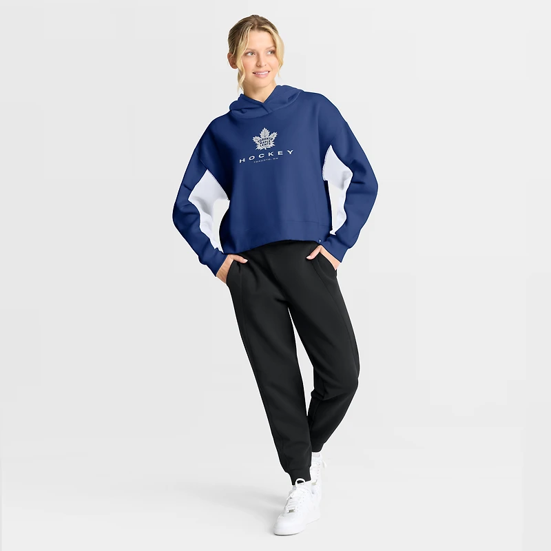 Women's Fanatics Blue Toronto Maple Leafs Back Check Boxy Hoodie