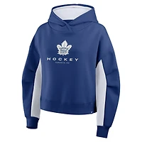 Women's Fanatics Blue Toronto Maple Leafs Back Check Boxy Hoodie