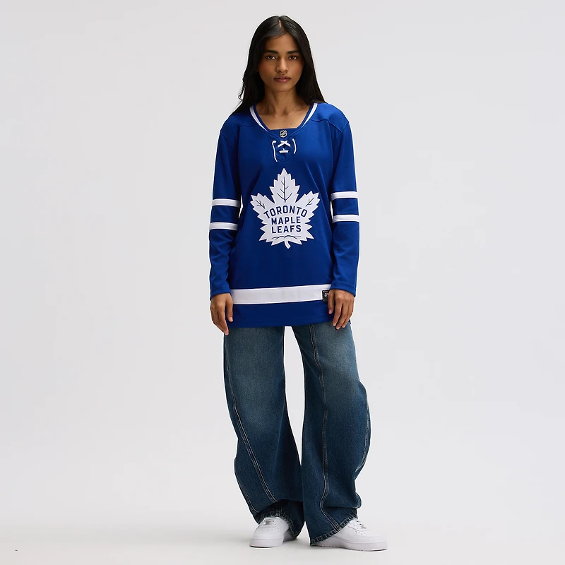 Maillot domicile des Maple Leafs de Toronto bleu pour femmes (modèle Breakaway) Fanatics