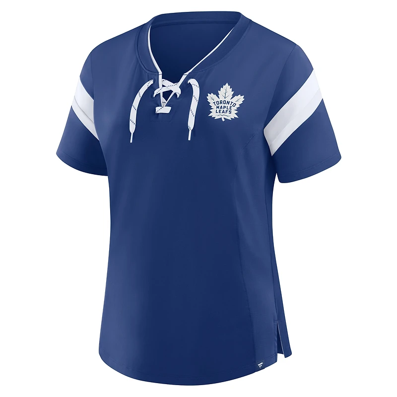 Women's Fanatics Blue Toronto Maple Leafs Offside Athena T-Shirt