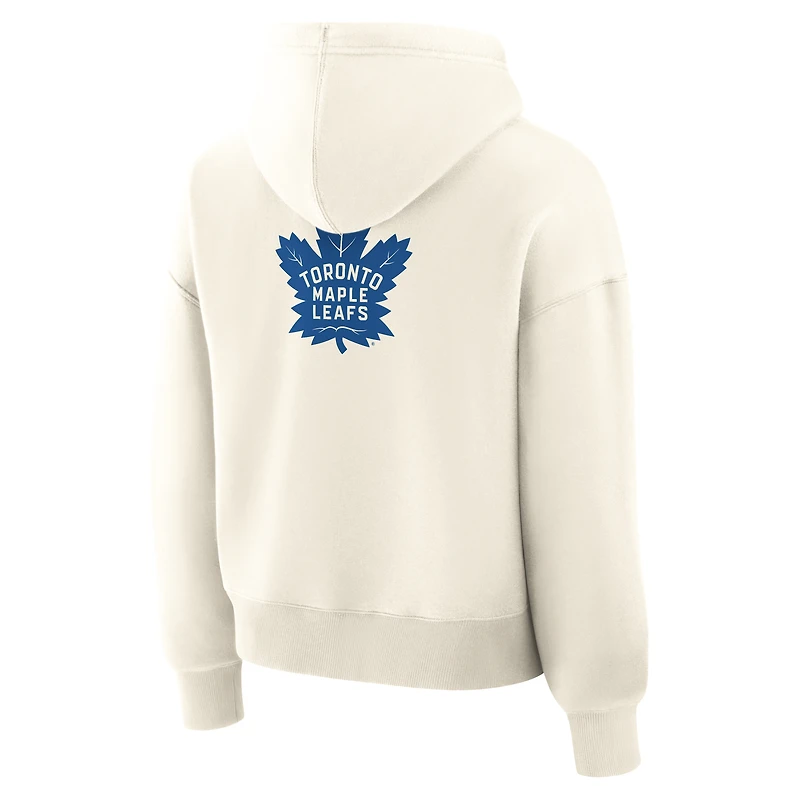 Sweat à capuche Fanatics Cream pour femme des Maple Leafs de Toronto Neutral Zone Legacy