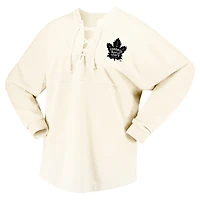 T-shirt à manches longues en jersey Spirit six lacets Original Toronto Maple Leafs de Fanatics pour femmes