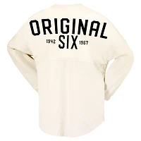 T-shirt à manches longues en jersey Spirit six lacets Original Toronto Maple Leafs de Fanatics pour femmes