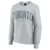Women's Fanatics  Gray Toronto Maple Leafs Elements Flow Pullover Sweatshirt