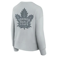 Women's Fanatics  Gray Toronto Maple Leafs Elements Flow Pullover Sweatshirt