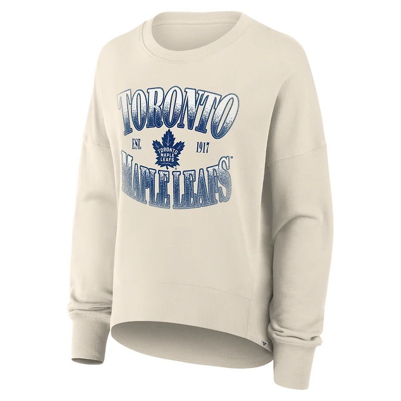 Sweat-shirt surdimensionné gris Fanatics pour femme des Maple Leafs de Toronto