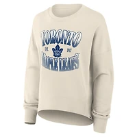 Sweat-shirt surdimensionné gris Fanatics pour femme des Maple Leafs de Toronto