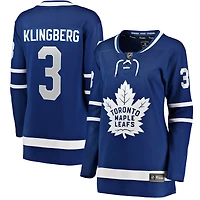 Maillot de joueur échappé à domicile des Maple Leafs Toronto Fanatics John Klingberg bleu pour femmes