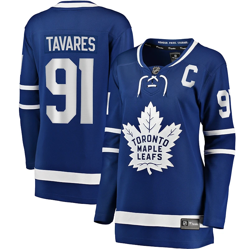 Fanatiques féminines de marque John Tavares Blue Toronto Maple Leafs Home Premier Breakaway Player - Maillot