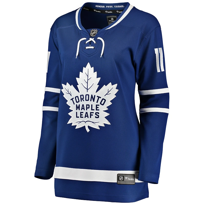 Maillot de joueur échappé à domicile Fanatics Max Domi des Maple Leafs Toronto, bleu, pour femmes