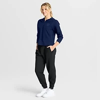 Women's Fanatics Navy Toronto Maple Leafs Authentic Pro Road Tri-Blend Quarter-Zip Hoodie
