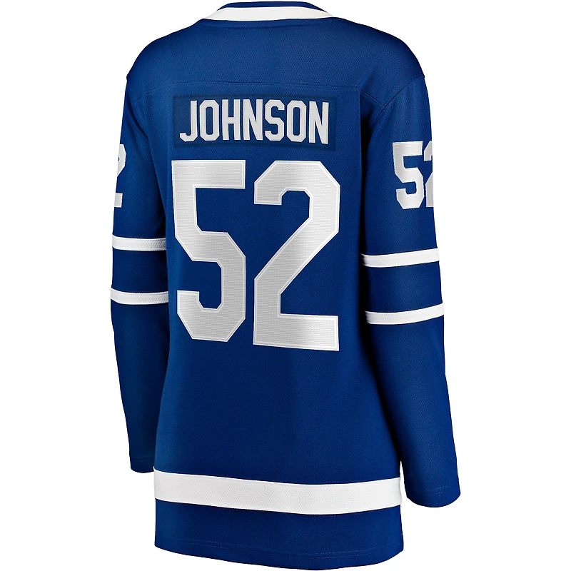 Women's Fanatics Reese Johnson Blue Toronto Maple Leafs Home Breakaway Player Jersey