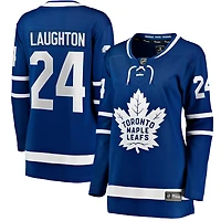 Maillot de joueur échappé à domicile bleu des Maple Leafs Toronto Scott Laughton, fanatiques féminines