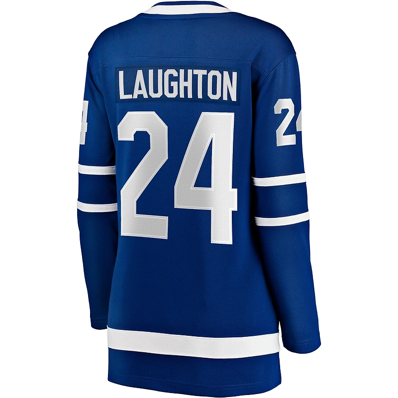 Maillot de joueur échappé à domicile bleu des Maple Leafs Toronto Scott Laughton, fanatiques féminines