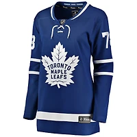 Maillot de joueur échappé des Maple Leafs Toronto Fanatics TJ Brodie pour femmes, bleu