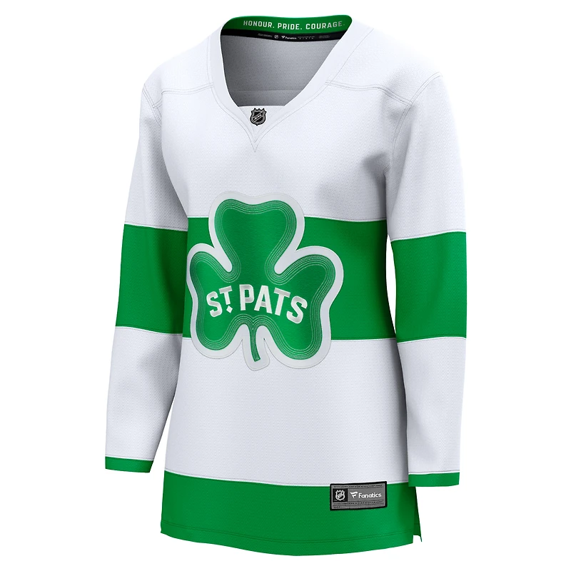 Women's Fanatics  White Toronto Maple Leafs St. Patricks Alternate Premier Breakaway Jersey