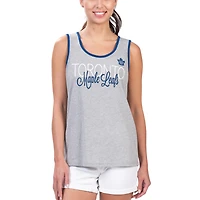 Women's G-III 4Her by Carl Banks Gray Toronto Maple Leafs Fastest Lap Tank Top