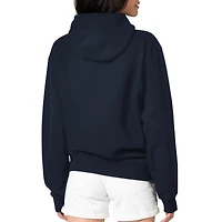 Women's G-III 4Her by Carl Banks Navy Toronto Maple Leafs Animal Print Heart Fleece Pullover Hoodie