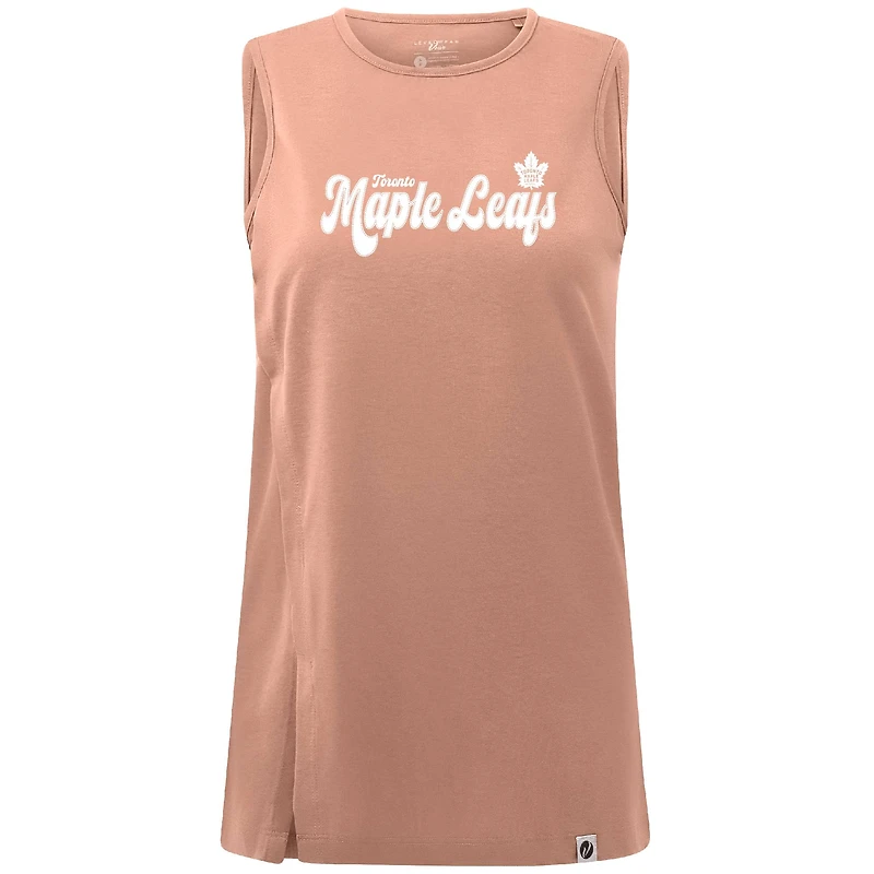 Débardeur rose Levelwear pour femmes, motif Toronto Maple Leafs Influx Big Script
