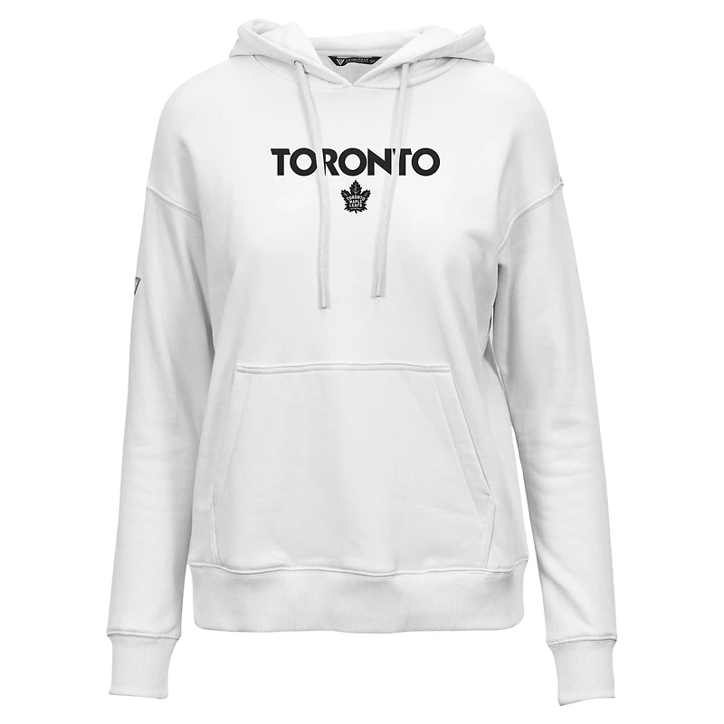 Sweat à capuche blanc Adorn City Capsule des Maple Leafs de Toronto pour femme Levelwear