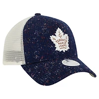 Casquette trucker ajustable New Era bleu marine Toronto Maple Leafs 9FORTY pour femme